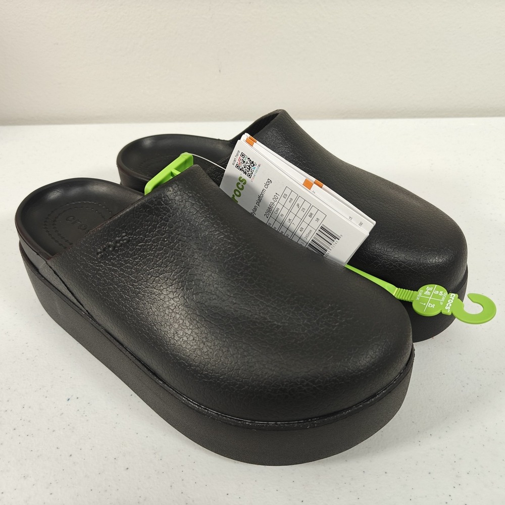 Crocs Dylan Platform Clog Women's Size 9 Black Slip On Mule Shoes 209869 NEW